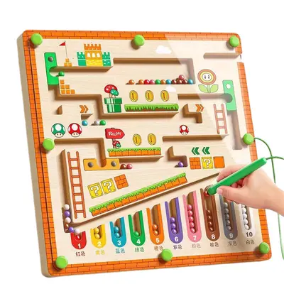 Magnetic Maze Ball Toy for Ages 3-6, Concentration and Logic - 5
