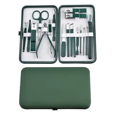 18-Piece Manicure Tool Set, Dark Green - 10
