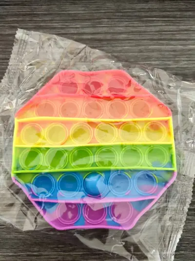Rainbow Pop-It Fidget Toy for Kids, Stress Relief and Educational - 8