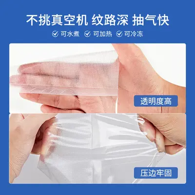 Thick dotted coextruded textured vacuum bag for cooked foods, vacuum sealed mesh vacuum bag, food vacuum packaging bag