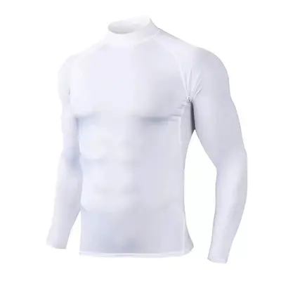 Men's Running Top, Turtleneck Long-Sleeve Moisture-Wicking Quick-Dry Training Shirt - 8