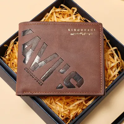 2025 Men's Short Leather Wallet, Large Capacity and Durable - 4