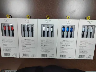 6A süper hızlı şarj hediyesi file tek ila üç veri kablosu üçü bir arada şarj kablosu Apple typec için uygun cep telefonu - 7