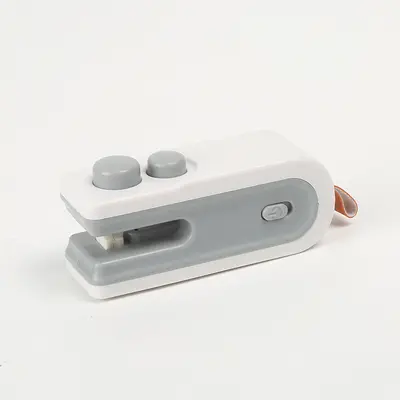 Mini household food sealer, hand press, plastic bag - 8