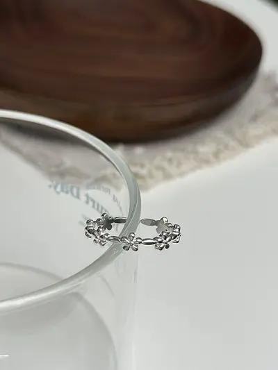 Damenring aus 925er Silber, koreanisches Design - 12