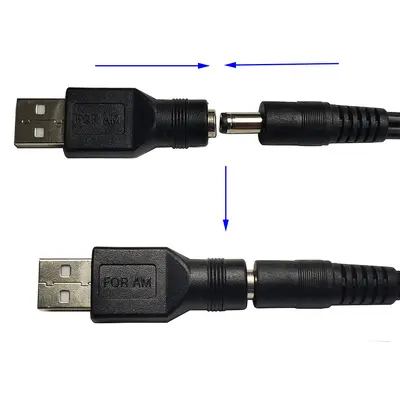 DC5521 Dişi - USB Erkek Adaptör 5.5*2.1 DC5521plus
