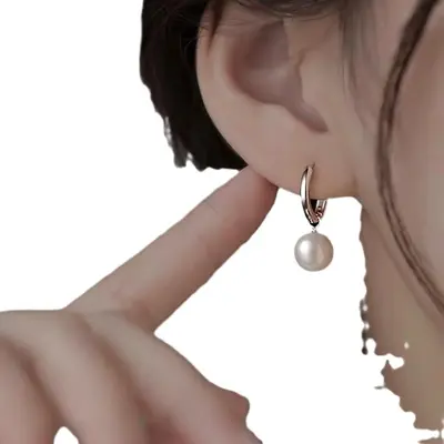 925 sterling silver pearl earrings luxury women's earrings - 5