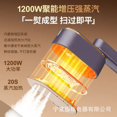 跨境手持挂烫机家用熨斗小型三档数显熨烫机便携折叠电熨斗烫衣服