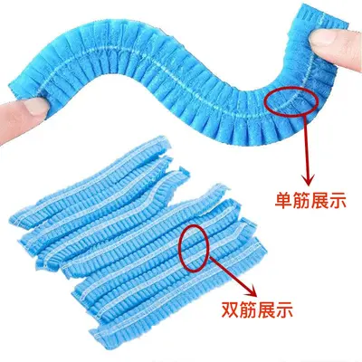 Disposable Non-Woven Strip Hair Cap for Food Factories and Workshops