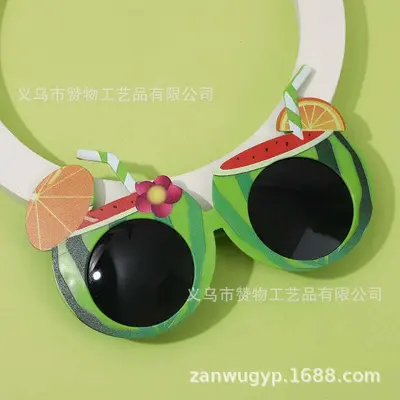 Hawaiian Style Funny Party Glasses, Coconut Fruit Shaped - 2
