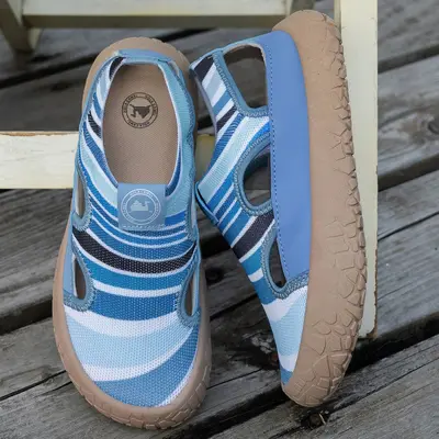 Kadın yaz ayakkabısı, oyuklu, hafif, slip-on örgü