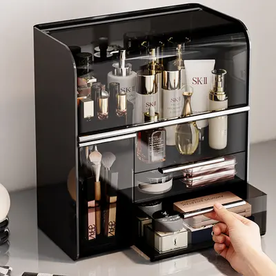 Kosmetik-Aufbewahrungsbox aus Acryl staubdicht großes Fassungsvermögen