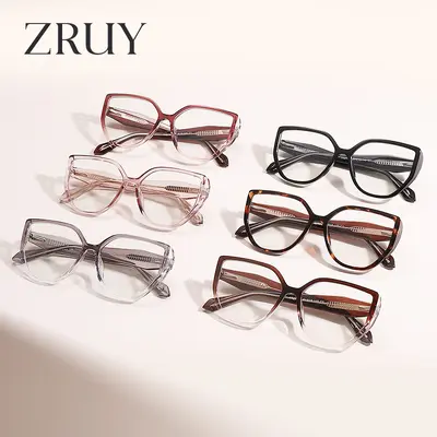 TR90 Blue Light Blocking Glasses, Cat-Eye Frame, Prescription Lens Compatible
