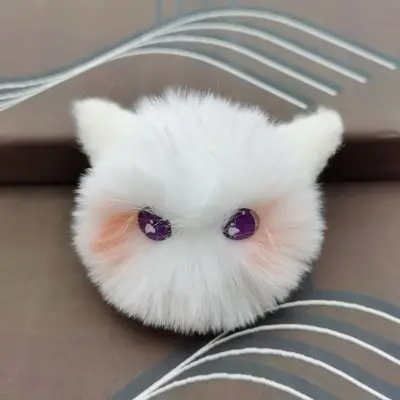Sıcak satışta stokta kedi peluş oyuncak kolye uzun tüylü çok renkli isteğe bağlı çanta kolye giyim aksesuarı. - 11
