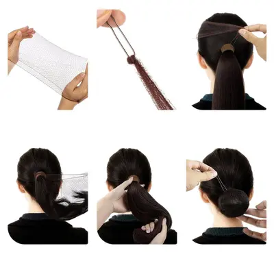 385-Piece Hair Accessories Set with Elastic Ties, Hair Nets and Clips