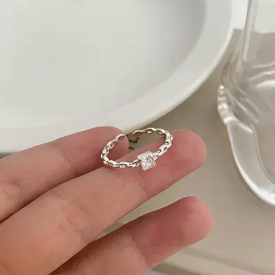 925 sterling silver smiling face open ring