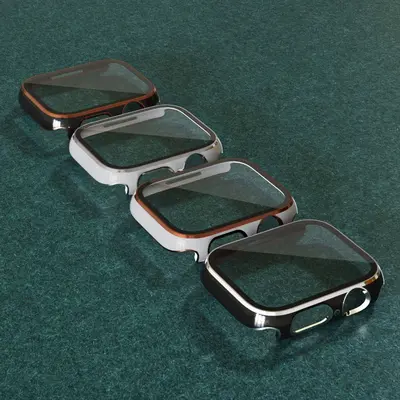 Apple Watch Series 7 Case, carved soft shell with tempered film