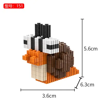 6 mm Böcek Yapı Blokları Seti, Çocuklar İçin Eğitici Oyuncak - 12