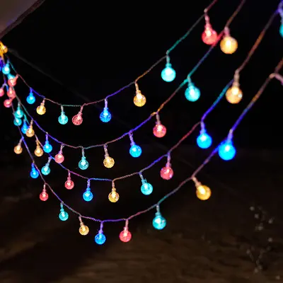 LED küçük renkli ışık dize durak yıldız ışığı kamp tarzı atmosfer ışık dize Noel açık hava festivali dekoratif ışık yanıp sönen ışık pil - 8