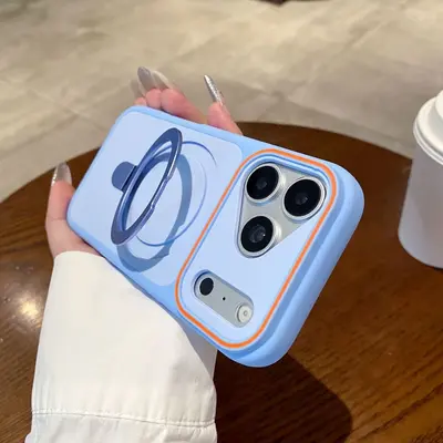 iPhone 18 Pro Max Uyumlu Manyetik Standlı Telefon Kılıfı, Darbeye Dayanıklı