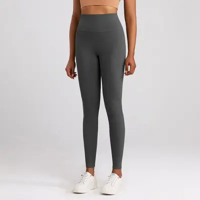 NUF Lycra антибактериальные леггинсы для йоги с эффектом Bare-Feel, женские облегающие спортивные брюки с высокой посадкой, для фитнеса, бега и тренировок, высокоэластичные длинные брюки - 2