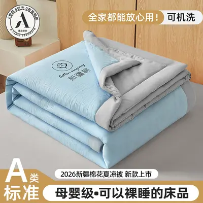 Class A Mother and Baby Grade Summer Cooling Quilt Xinjiang Cotton Summer Quilt Air Conditioning Quilt Core Summer Children's Thin Quilt Single Person Machine Washable - 10
