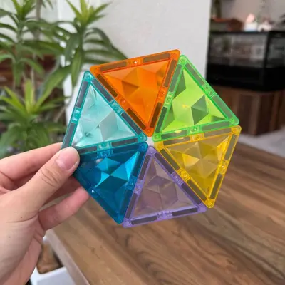 Renkli Pencere Manyetik Parça 7,5 cm Yedek Paket 3-6 Yaş Manyetik Blok Seti - 8