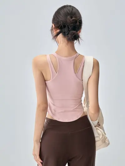 Kadın Tek Parça Yoga Tulumu, Şekillendirici, Şok Emici Spor Sütyenli - 3