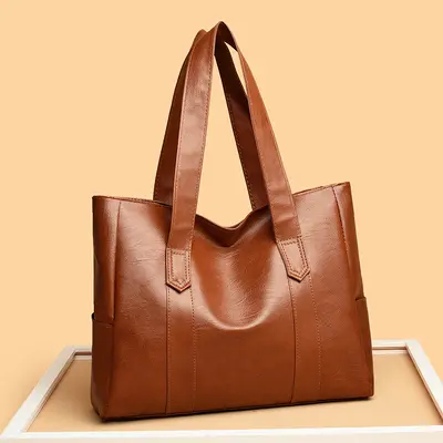 Women's large capacity shoulder bag, elegant and versatile commuter bag - 3