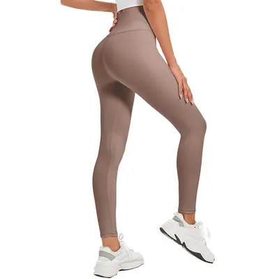 Dikişsiz Yüksek Bel Naylon Lycra Dokuz Ddörtte Bir Boy Yoga Taytı - 9