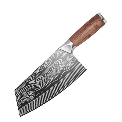 Longquan kitchen knife set, forged chef and slicing knives - 7
