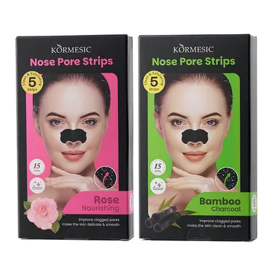 KORMESIC Bamboo Charcoal Nose Strips, Boxed Set - 6