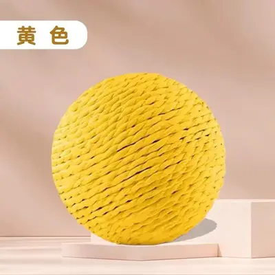 Katzenspielzeug Sisalball 6 cm XL mit Katzenangel und strapazierfähigem Kauspielzeug - 7