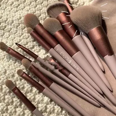 13-Piece Makeup Brush Set, Milk Tea Color