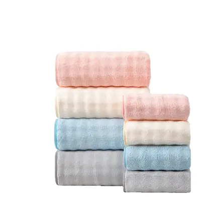 Mercan polar 3 parçalı banyo havlusu seti, süper büyük boy - 6