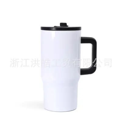Double-Wall Stainless Steel Insulated Cup, Large Capacity, Straw Lid - 10