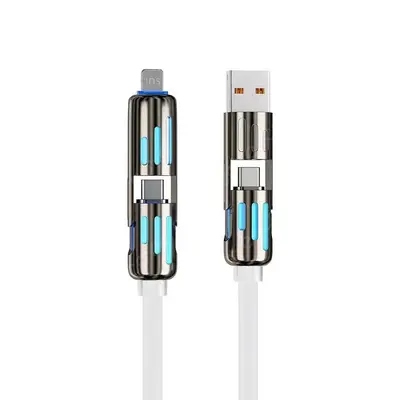 Neues 240W LED-Lichtsäule 4-in-1 Schnellladekabel Type-C Schnellladekabel für Apple, Huawei und Android Universal - 8