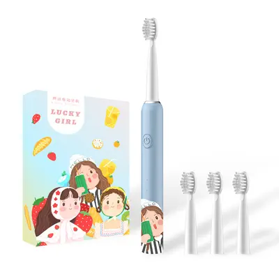 Children's Electric Toothbrush with Yellow Duck Cartoon Design, USB Rechargeable Ultrasoni - 12