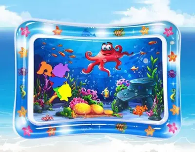 Şişirilebilir Bebek Su Oyun Minderi, Hayvan ve Harf Desenli Oyuncak - 8