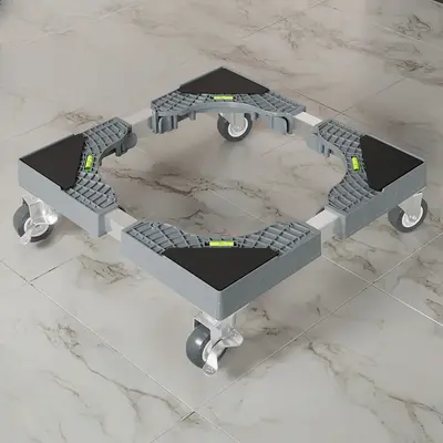 Washing machine mobile base stand with universal wheels and shock resistance - 4