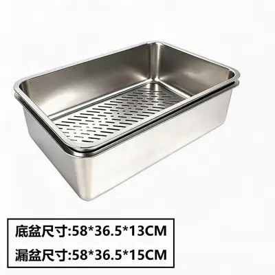 Extra Large Stainless Steel Cat Litter Box with Double-Layer Filter - 7