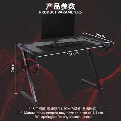 Gaming Desk, Gaming Office Desk, Sturdy Steel Frame Design, Factory Direct Supply, Dropshipping Supported, Home Use