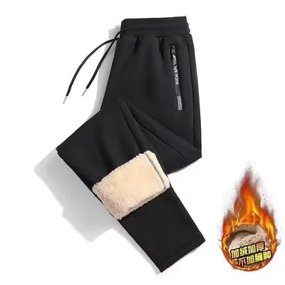 Herren Winter-Freizeithose, gefüttert, lockere Passform, Bündchen - 8