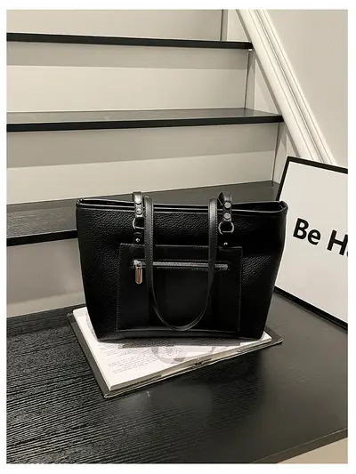 Korean Style Large Capacity Women's Tote Bag, Single Shoulder - 7