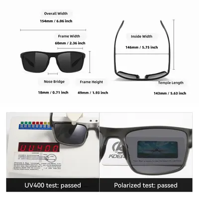 KDEAM Übergrößen - modische polarisierte Sonnenbrillen für den Außenbereich, Freizeitsonnenbrille, Großhandel Zentralasien-Brillen KD101-PLUS