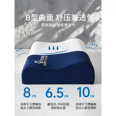 深睡记忆棉枕头成人慢回弹枕芯护颈椎助睡眠单人一只装学生宿舍枕 - 3