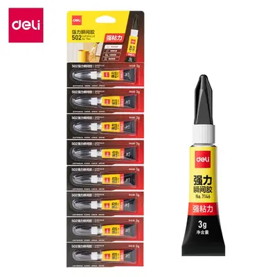 Deli 7146 Strong Clear 502 Glue, Fast-Drying, 3g - 7