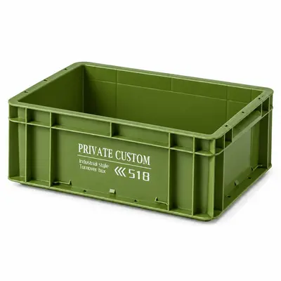 Verstärkte Kunststoff-EU-Logistikbox mit Deckel - 8