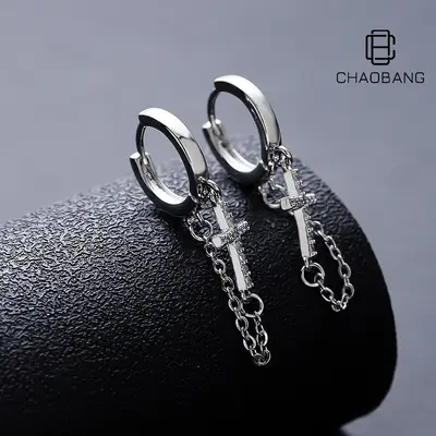 Diamant-Quastenohrringe für Männer, hochwertige vielseitige Hip-Hop-Ohrringe für Frauen, Nischen-einfache Sommer-Accessoires und Schmuck
