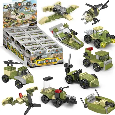 Children's Building Block Car Set, Fire Engine and Police Car - 8